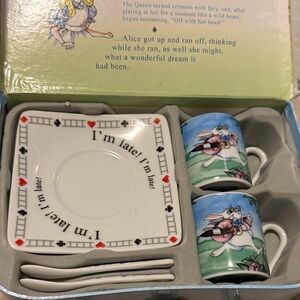 Alice in Wonderland Tea Set - White and Blue